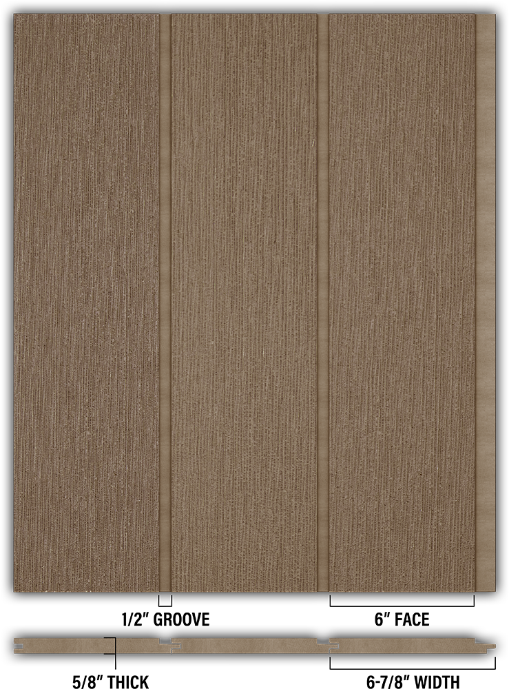 6″ RoughSawn T&G Modern Shiplap Strips - Individual