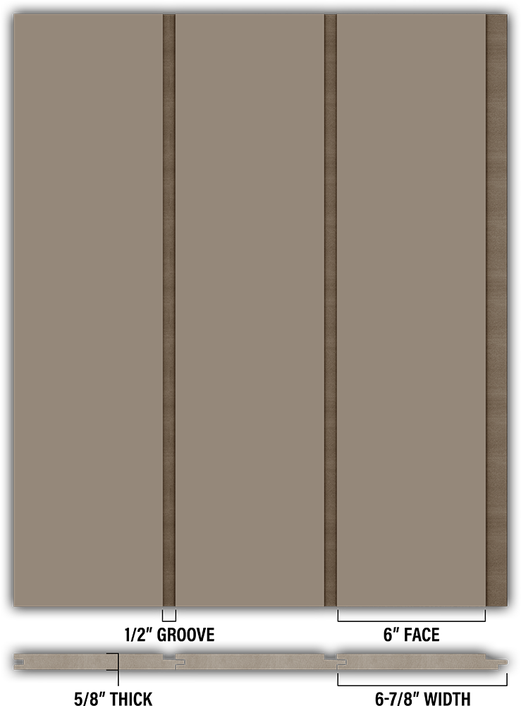 6″ Smooth T&G Modern Shiplap Strips - Individual