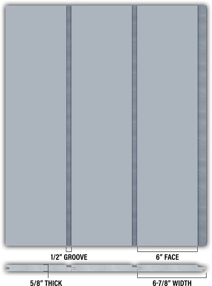 6″ Smooth T&G Modern Shiplap Strips - Individual