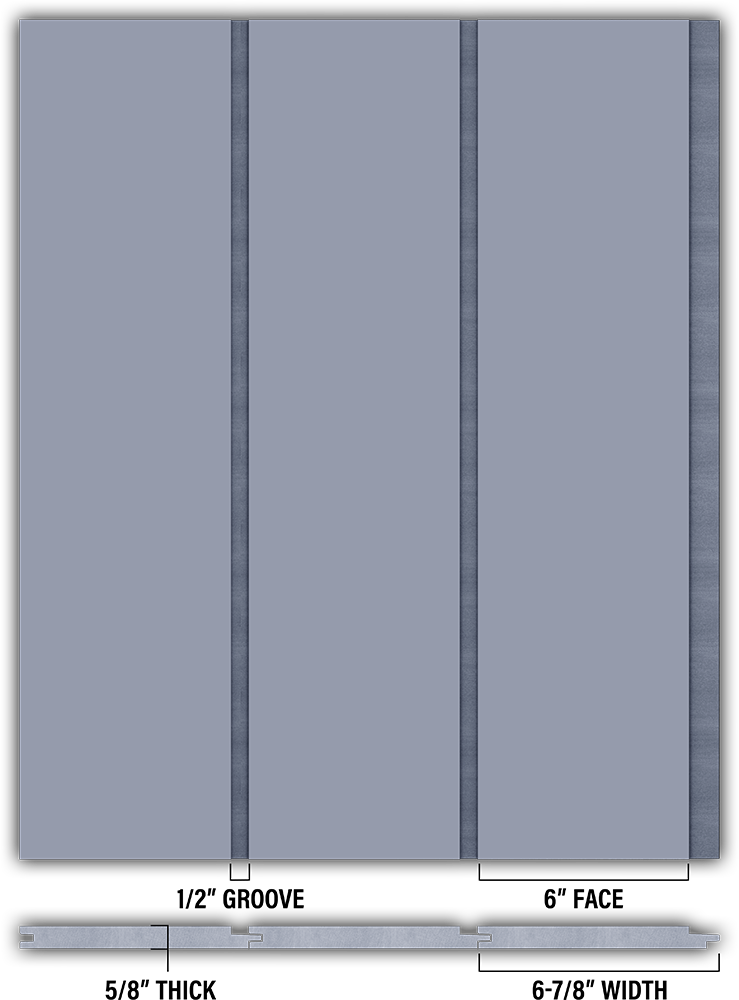 6″ Smooth T&G Modern Shiplap Strips - Individual