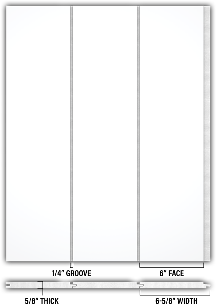 6″ Smooth T&G Modern Shiplap Strips - Individual