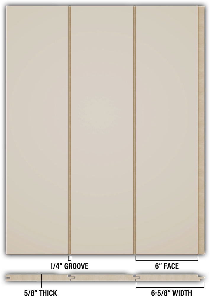 6″ Smooth T&G Modern Shiplap Strips - Individual