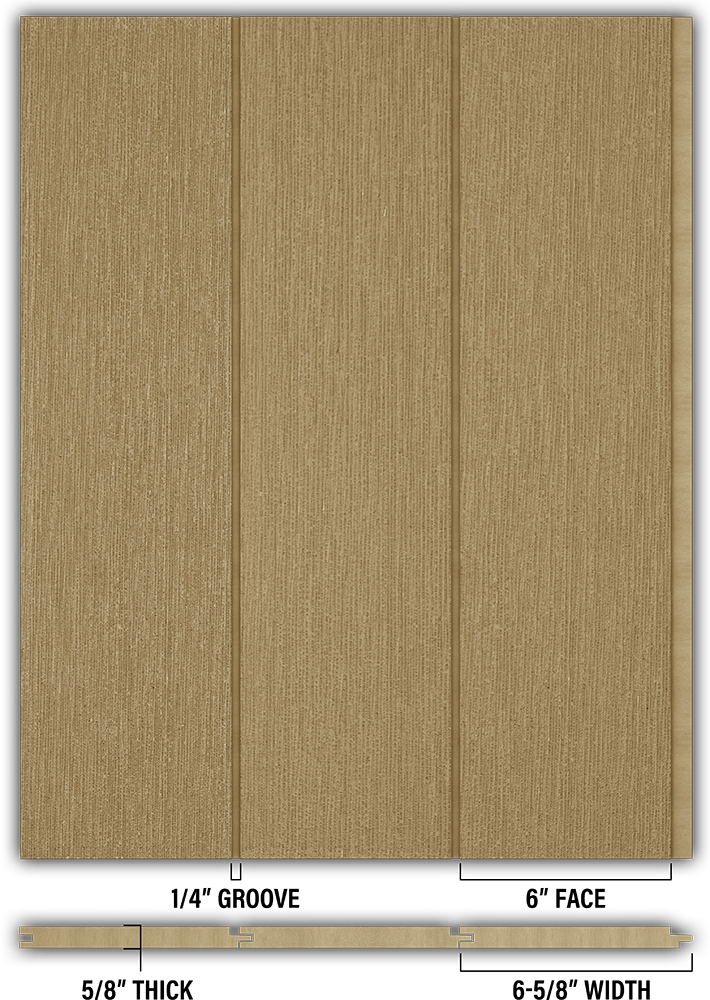 6″ RoughSawn T&G Modern Shiplap Strips - Individual