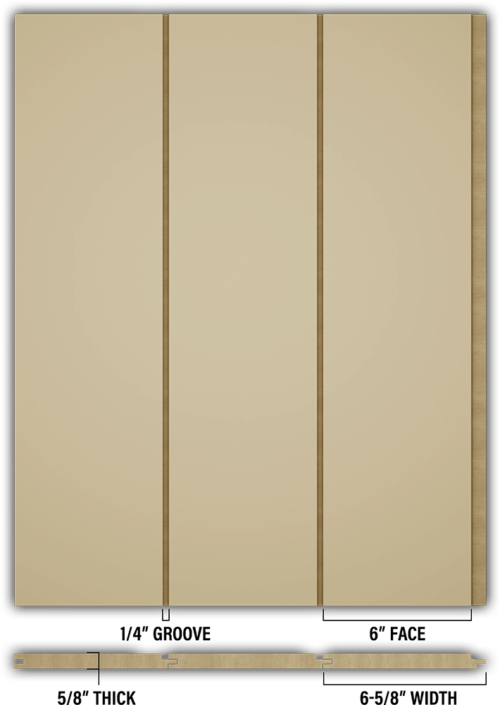 6″ Smooth T&G Modern Shiplap Strips - Individual