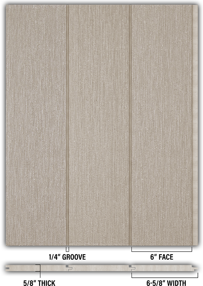 6″ RoughSawn T&G Modern Shiplap Strips - Individual