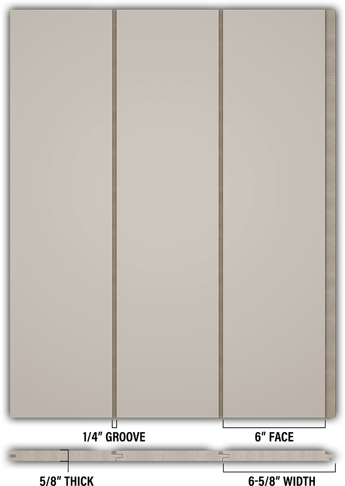 6″ Smooth T&G Modern Shiplap Strips - Individual