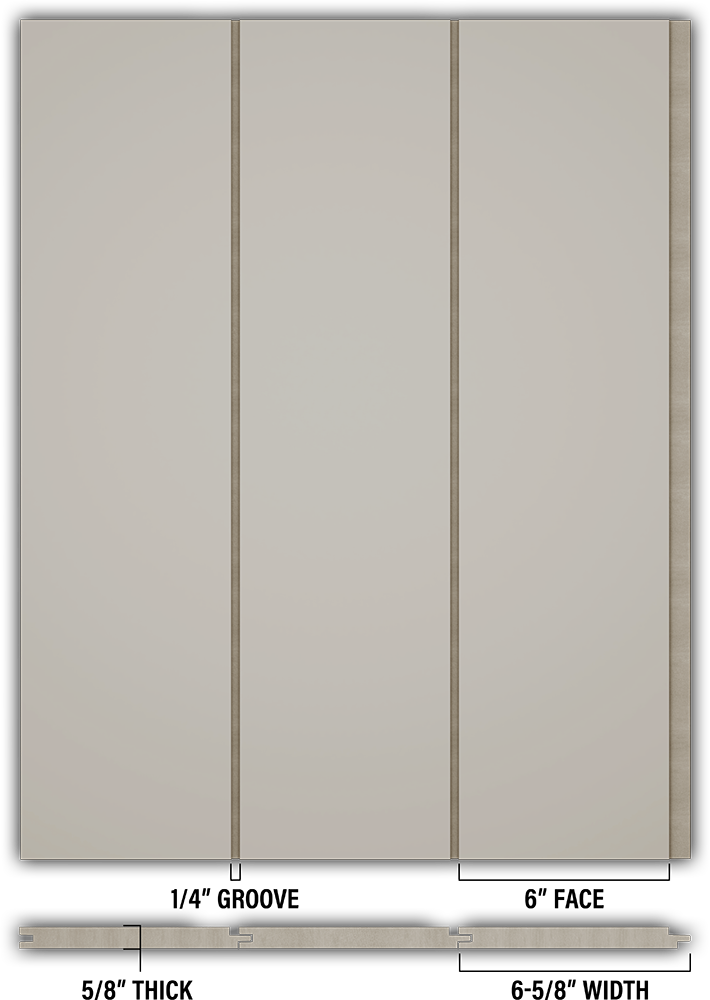 6″ Smooth T&G Modern Shiplap Strips - Individual