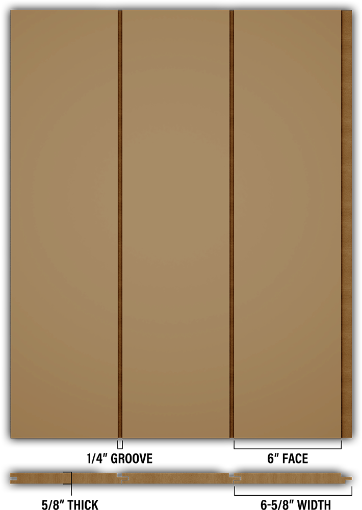 6″ Smooth T&G Modern Shiplap Strips - Individual