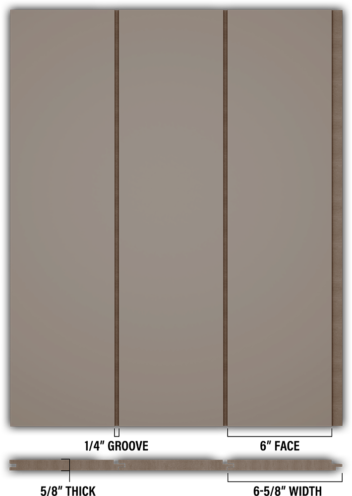 6″ Smooth T&G Modern Shiplap Strips - Individual