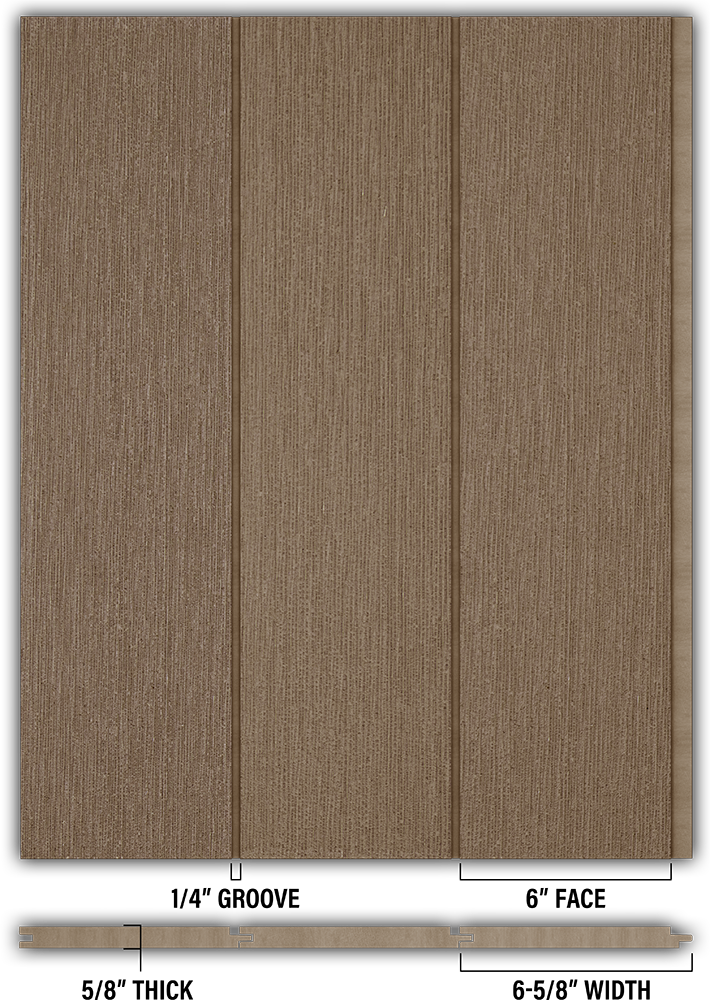 6″ RoughSawn T&G Modern Shiplap Strips - Individual