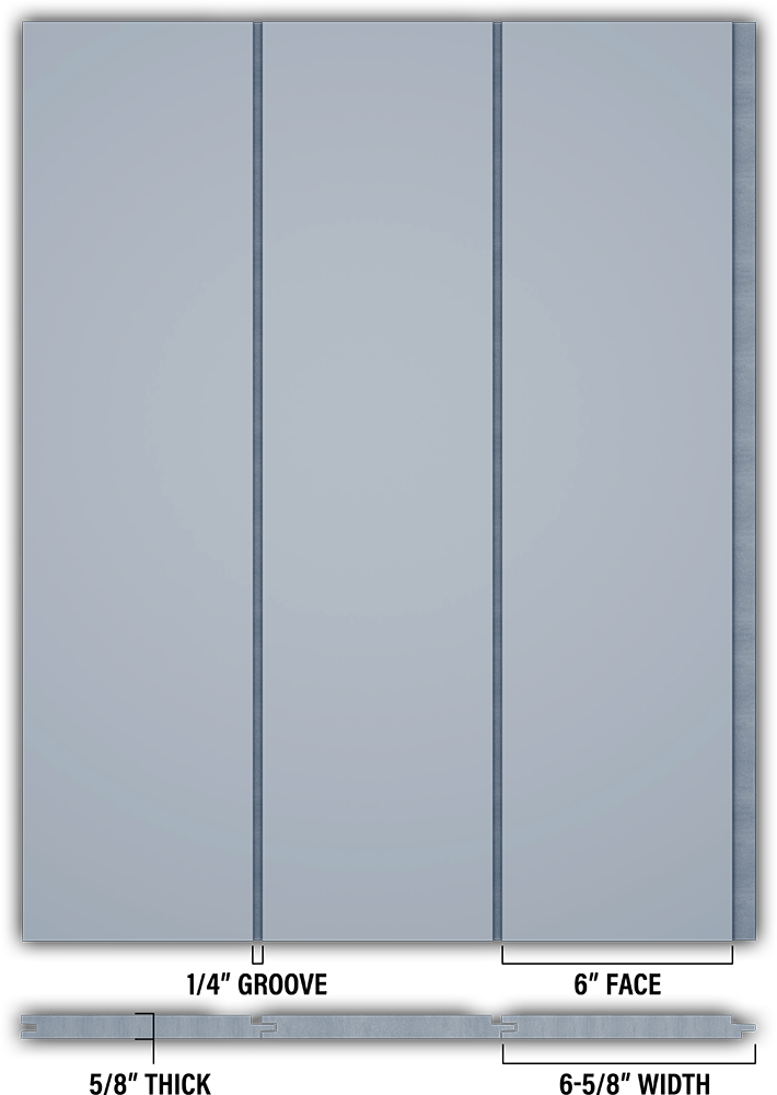 6″ Smooth T&G Modern Shiplap Strips - Individual