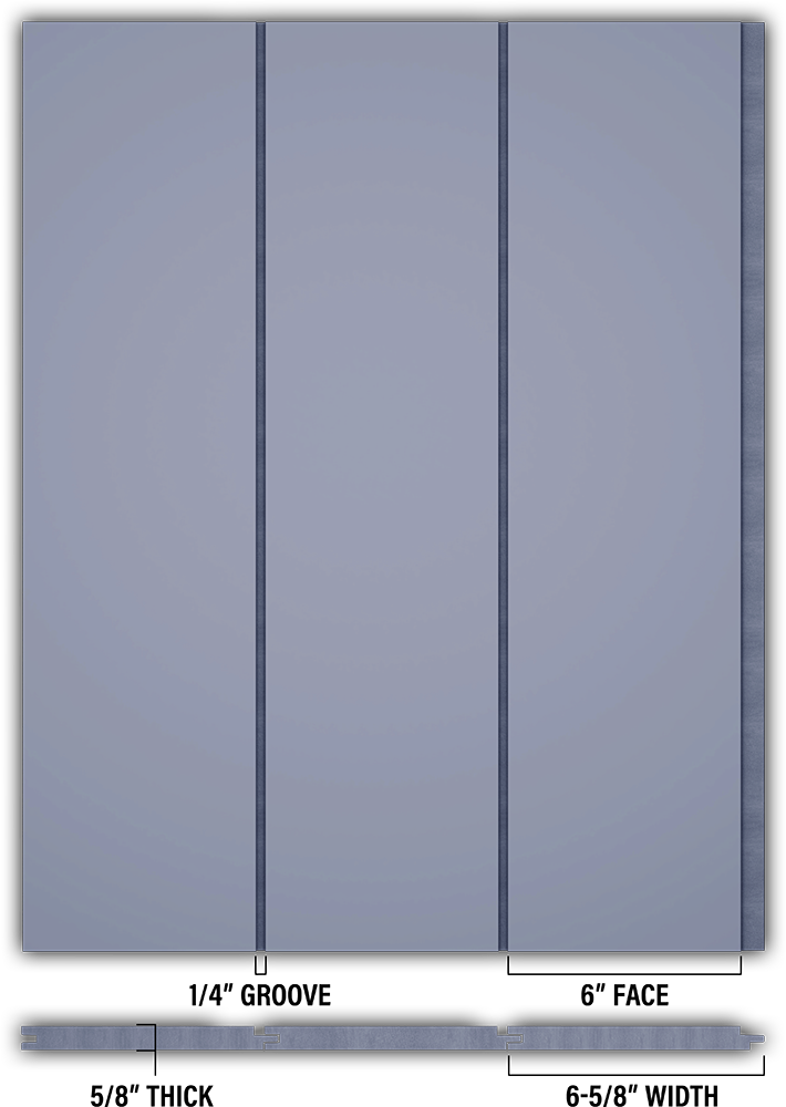 6″ Smooth T&G Modern Shiplap Strips - Individual