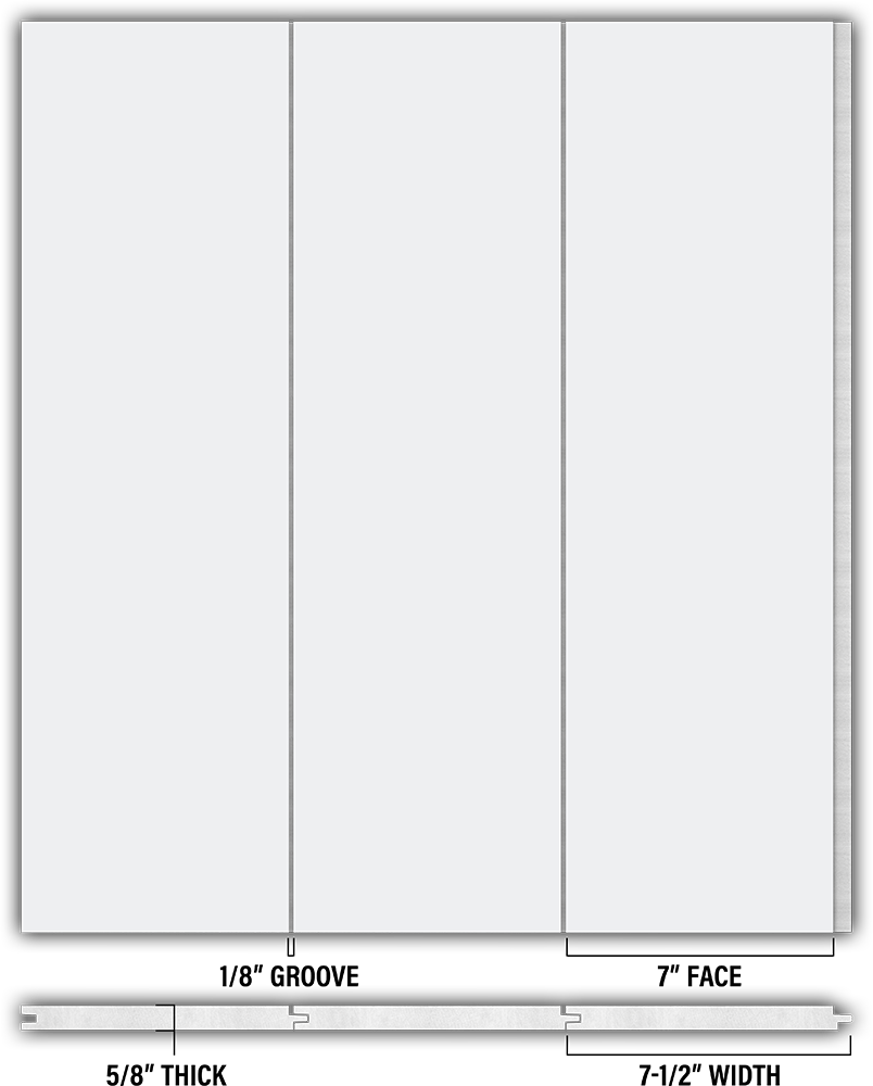 7″ Smooth T&G Modern Shiplap Strips - Individual