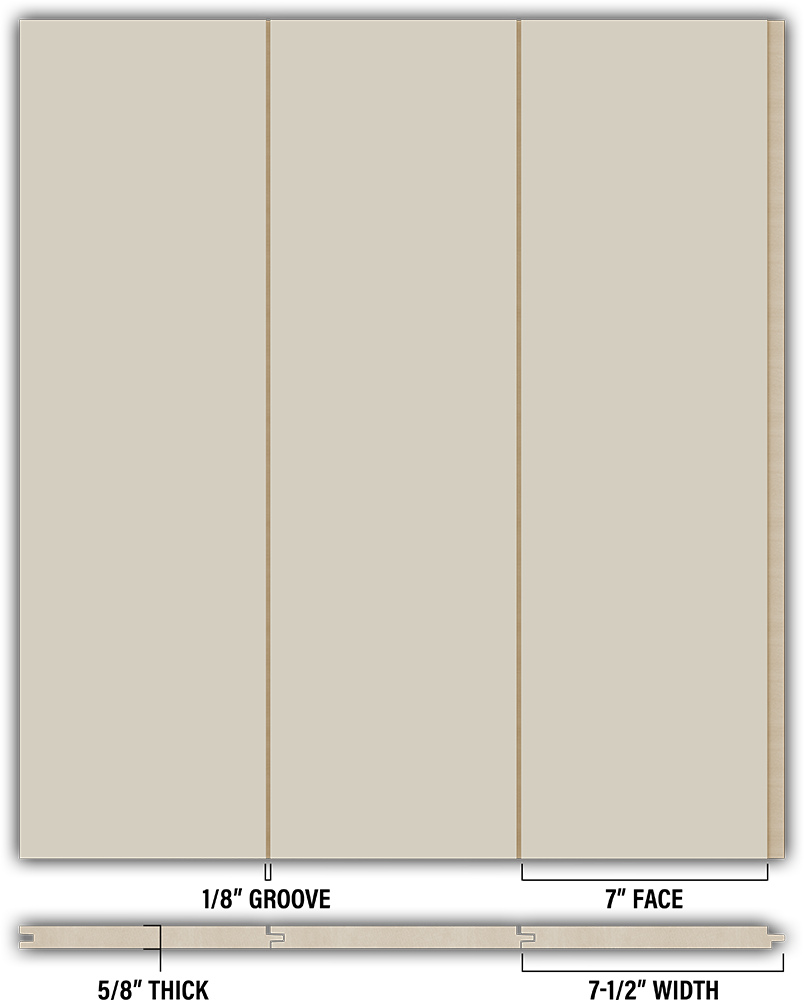 7″ Smooth T&G Modern Shiplap Strips - Individual