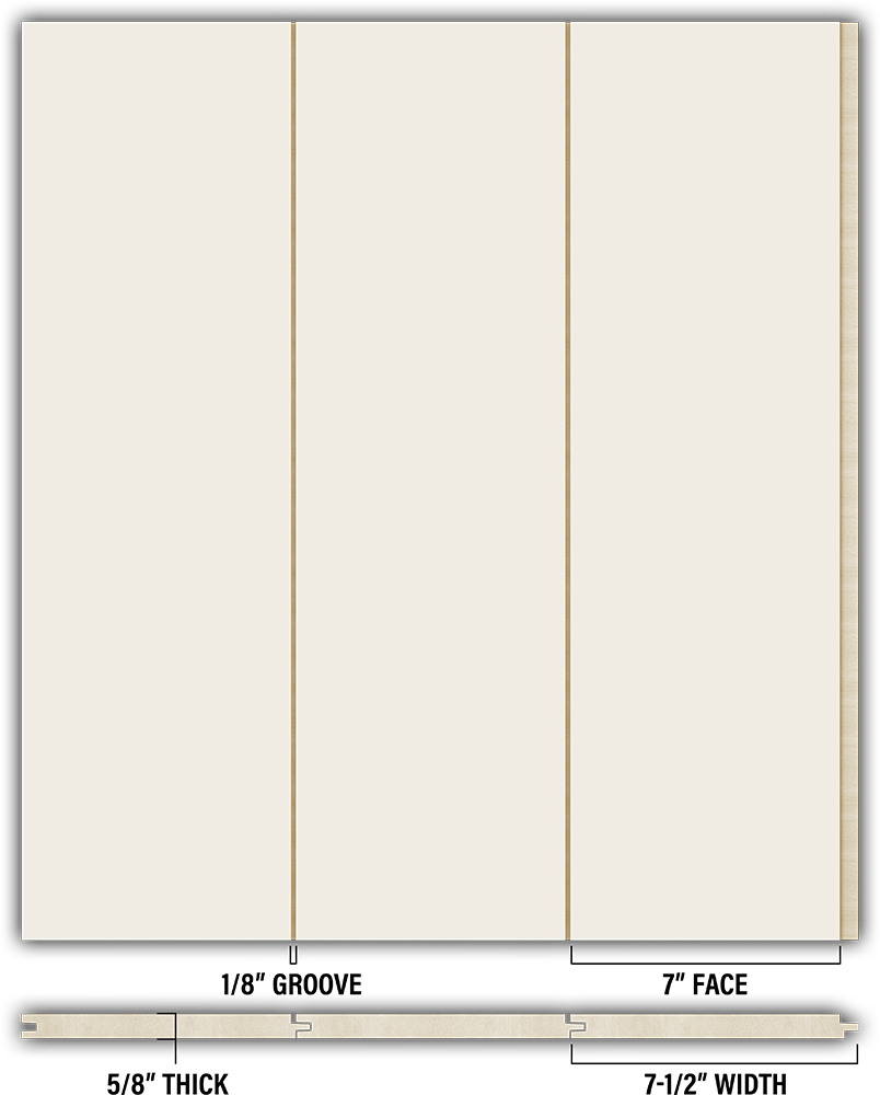 7″ Smooth T&G Modern Shiplap Strips - Individual