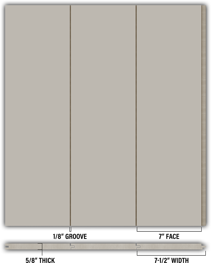 7″ Smooth T&G Modern Shiplap Strips - Individual