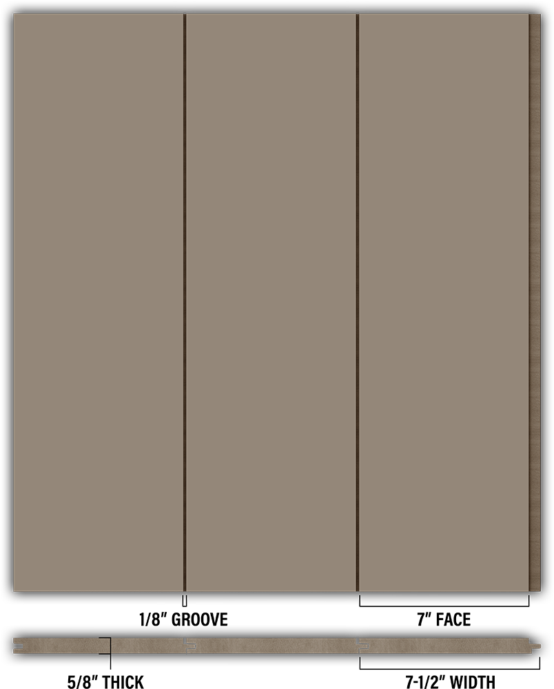 7″ Smooth T&G Modern Shiplap Strips - Individual
