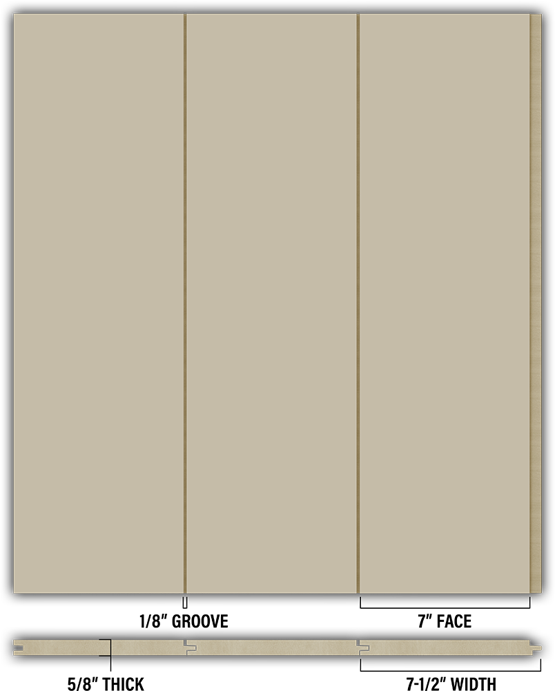 7″ Smooth T&G Modern Shiplap Strips - Individual