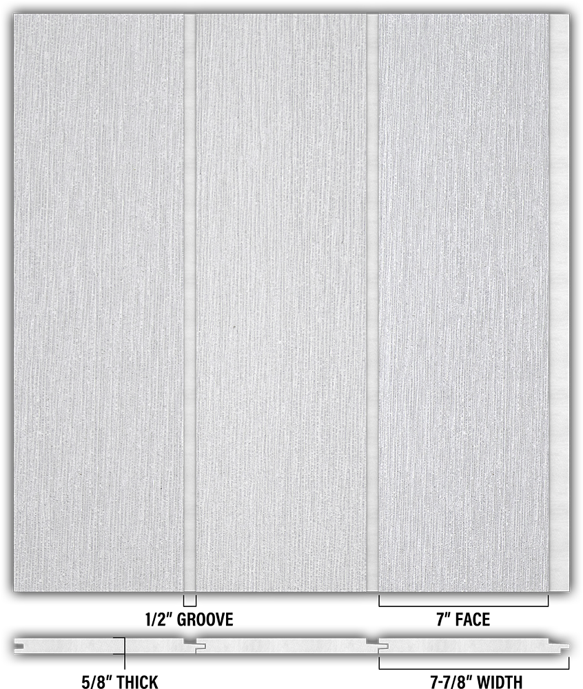 7″ RoughSawn T&G Modern Shiplap Strips - Individual