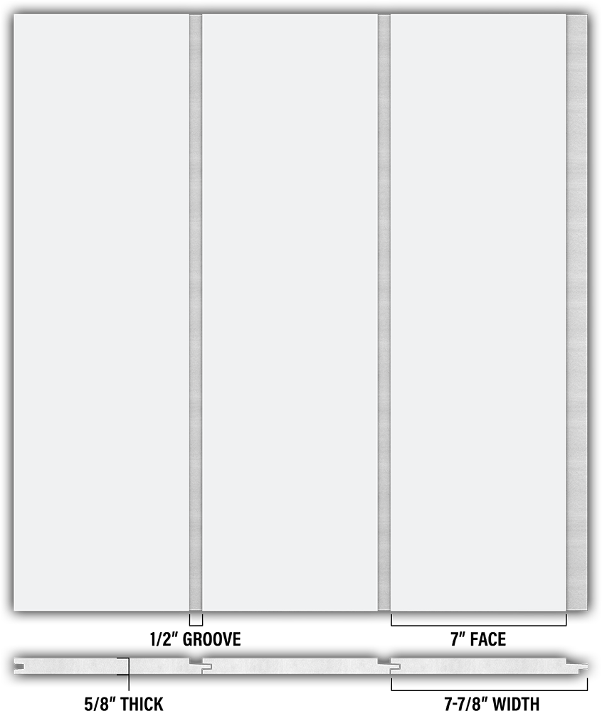 7″ Smooth T&G Modern Shiplap Strips - Individual