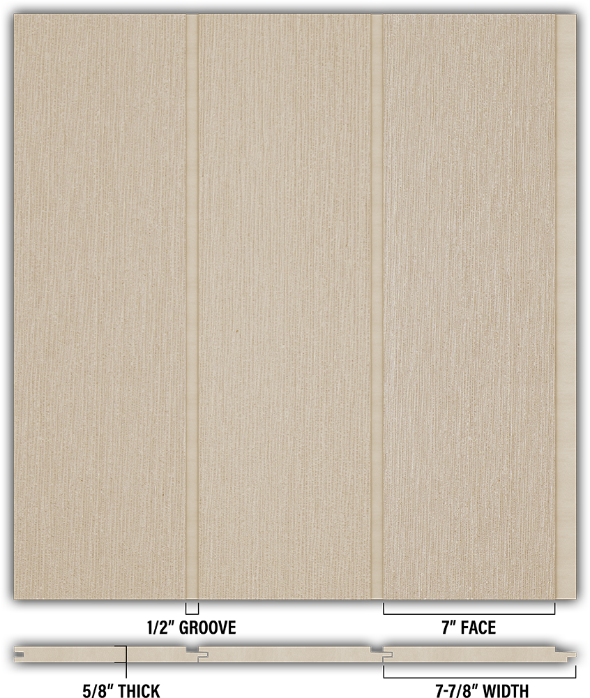7″ RoughSawn T&G Modern Shiplap Strips - Individual