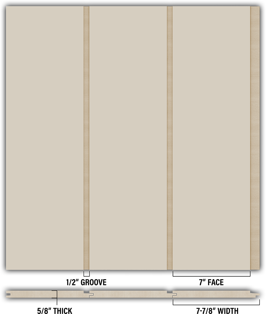 7″ Smooth T&G Modern Shiplap Strips - Individual