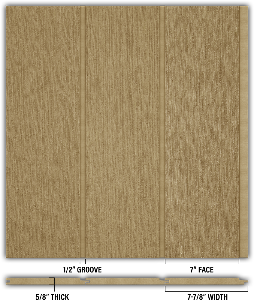 7″ RoughSawn T&G Modern Shiplap Strips - Individual