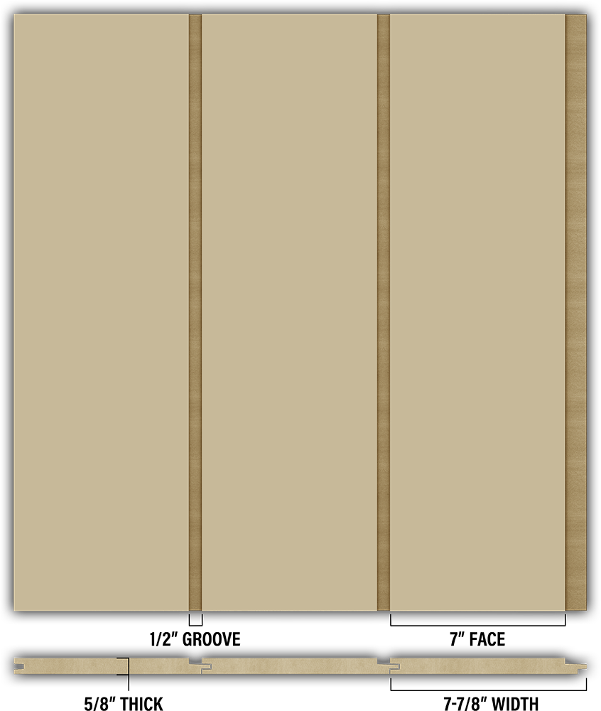 7″ Smooth T&G Modern Shiplap Strips - Individual