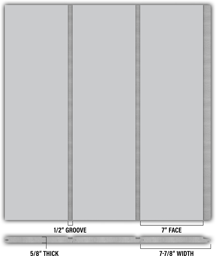 7″ Smooth T&G Modern Shiplap Strips - Individual