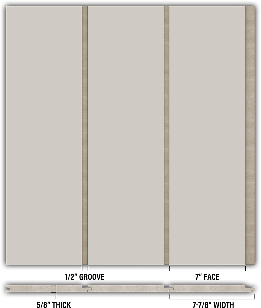 7″ Smooth T&G Modern Shiplap Strips - Individual
