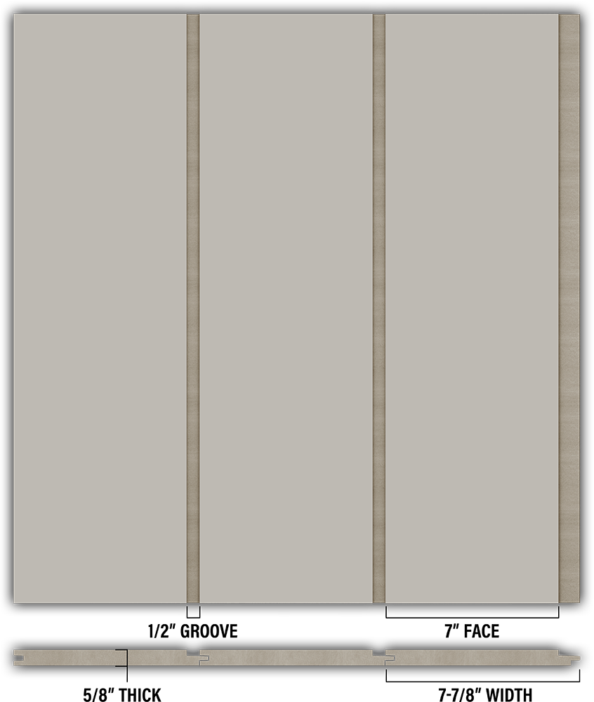 7″ Smooth T&G Modern Shiplap Strips - Individual