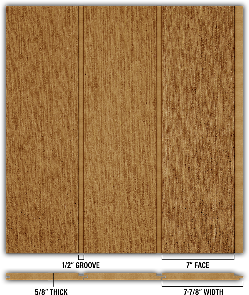 7″ RoughSawn T&G Modern Shiplap Strips - Individual