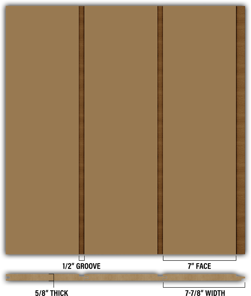7″ Smooth T&G Modern Shiplap Strips - Individual