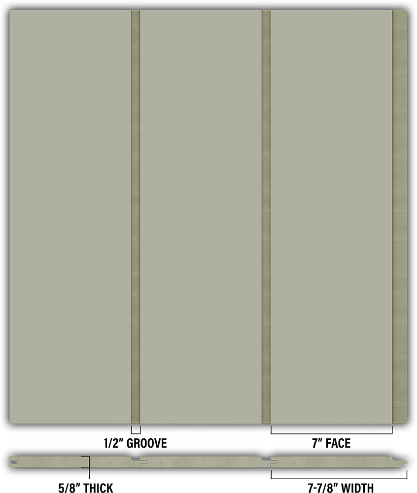 7″ Smooth T&G Modern Shiplap Strips - Individual