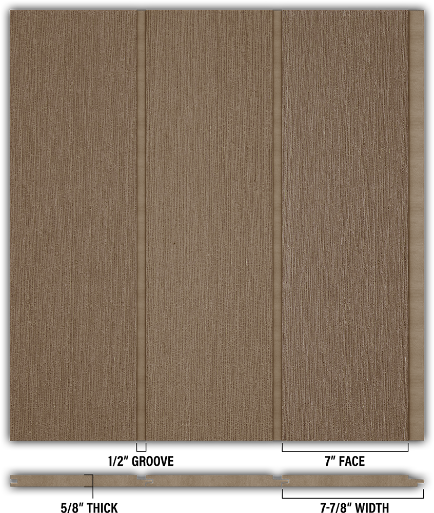 7″ RoughSawn T&G Modern Shiplap Strips - Individual