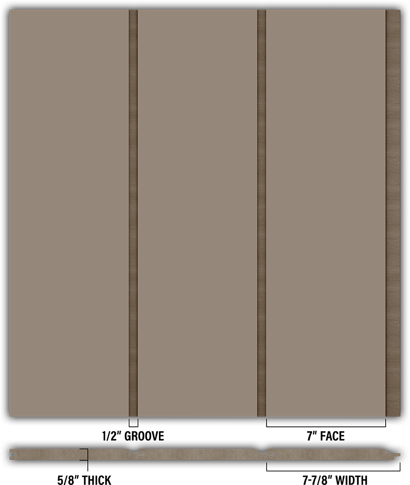 7″ Smooth T&G Modern Shiplap Strips - Individual