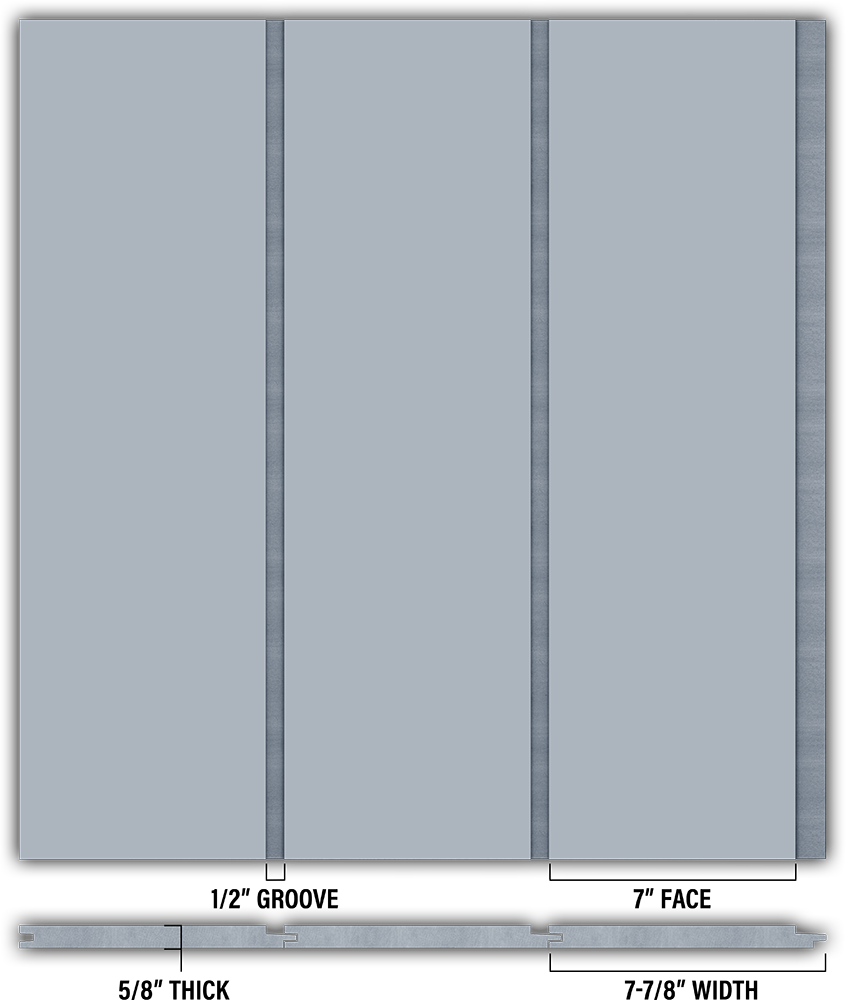 7″ Smooth T&G Modern Shiplap Strips - Individual