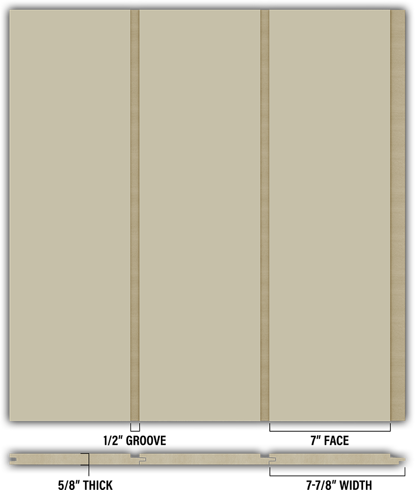7″ Smooth T&G Modern Shiplap Strips - Individual
