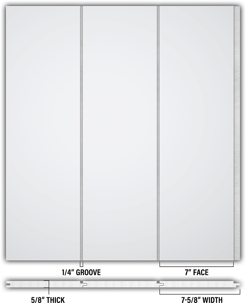 7″ Smooth T&G Modern Shiplap Strips - Individual