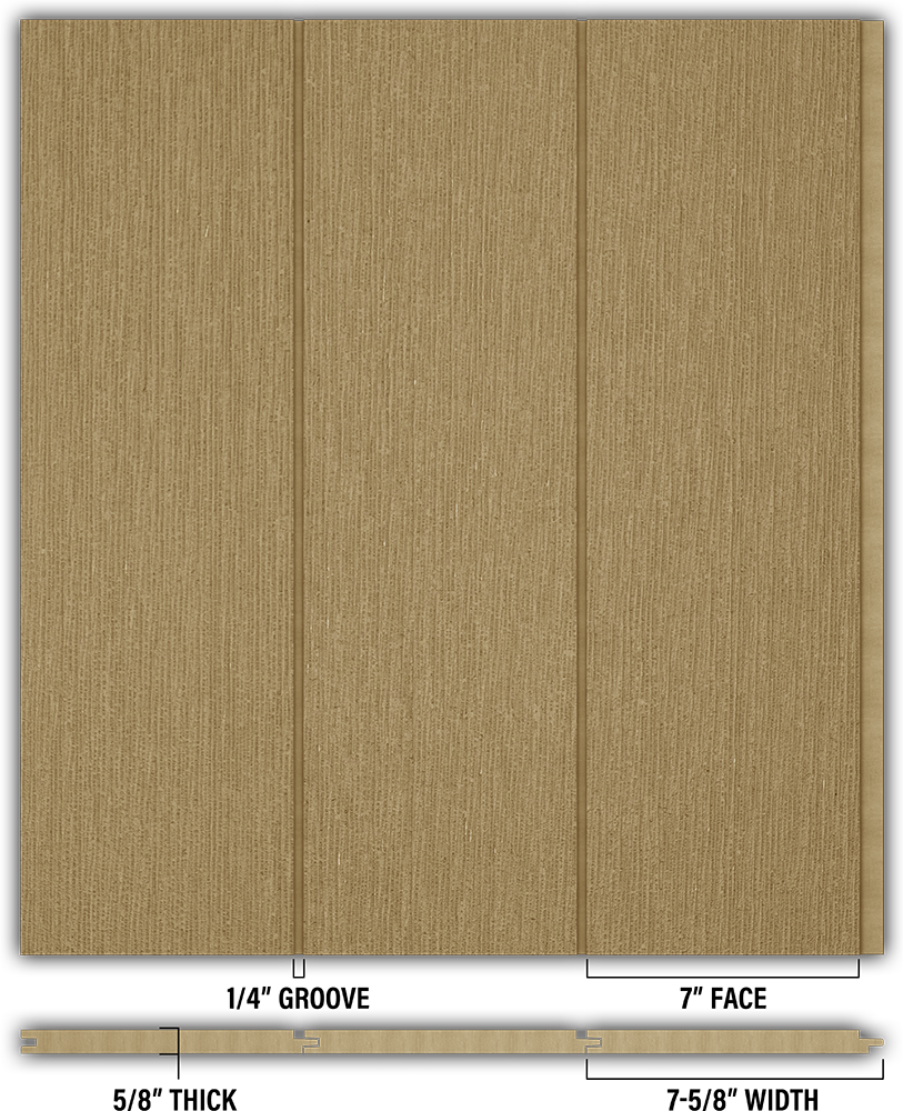 7″ RoughSawn T&G Modern Shiplap Strips - Individual