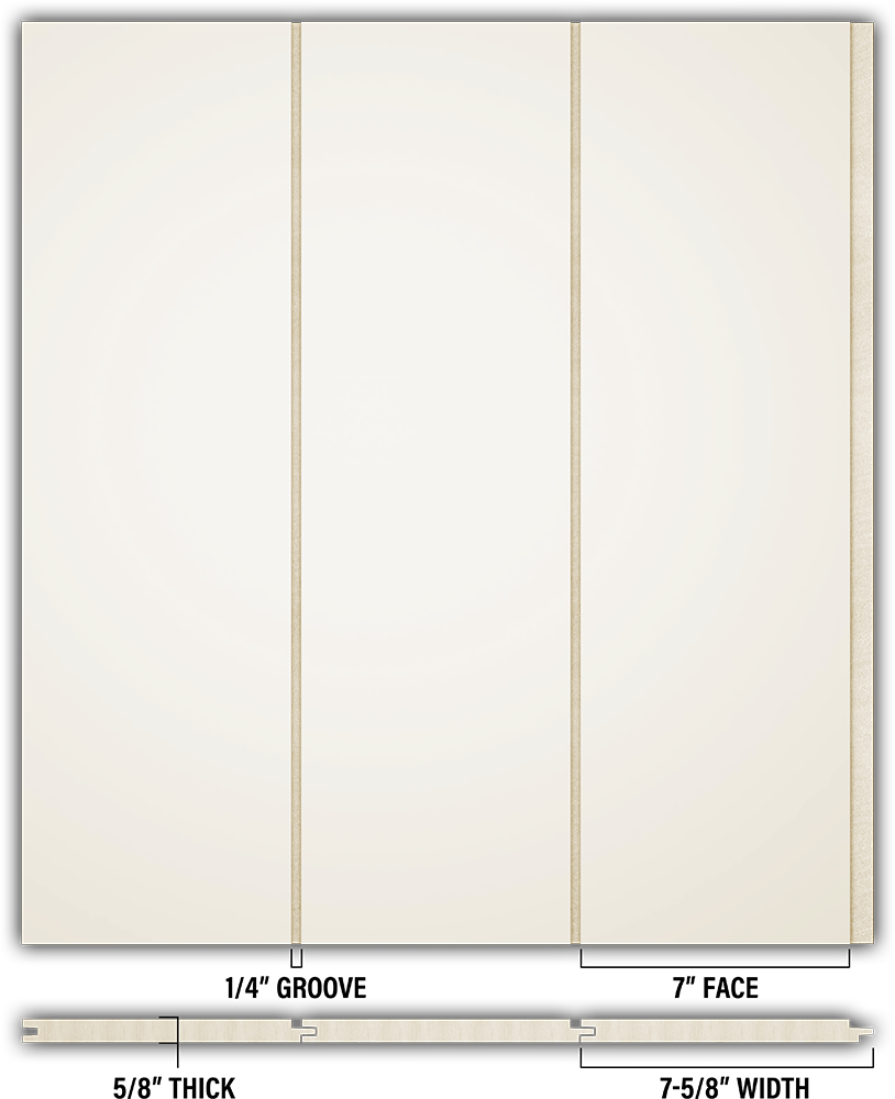 7″ Smooth T&G Modern Shiplap Strips - Individual