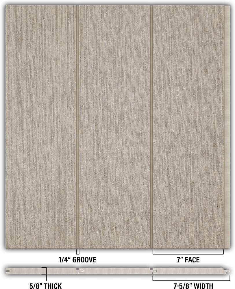 7″ RoughSawn T&G Modern Shiplap Strips - Individual