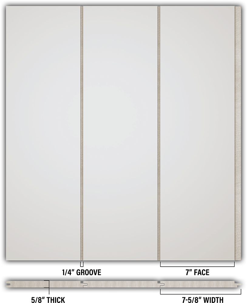 7″ Smooth T&G Modern Shiplap Strips - Individual