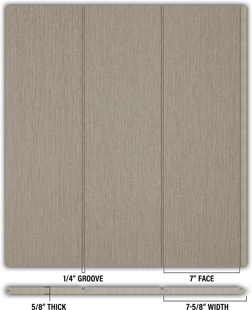 7″ RoughSawn T&G Modern Shiplap Strips - Individual