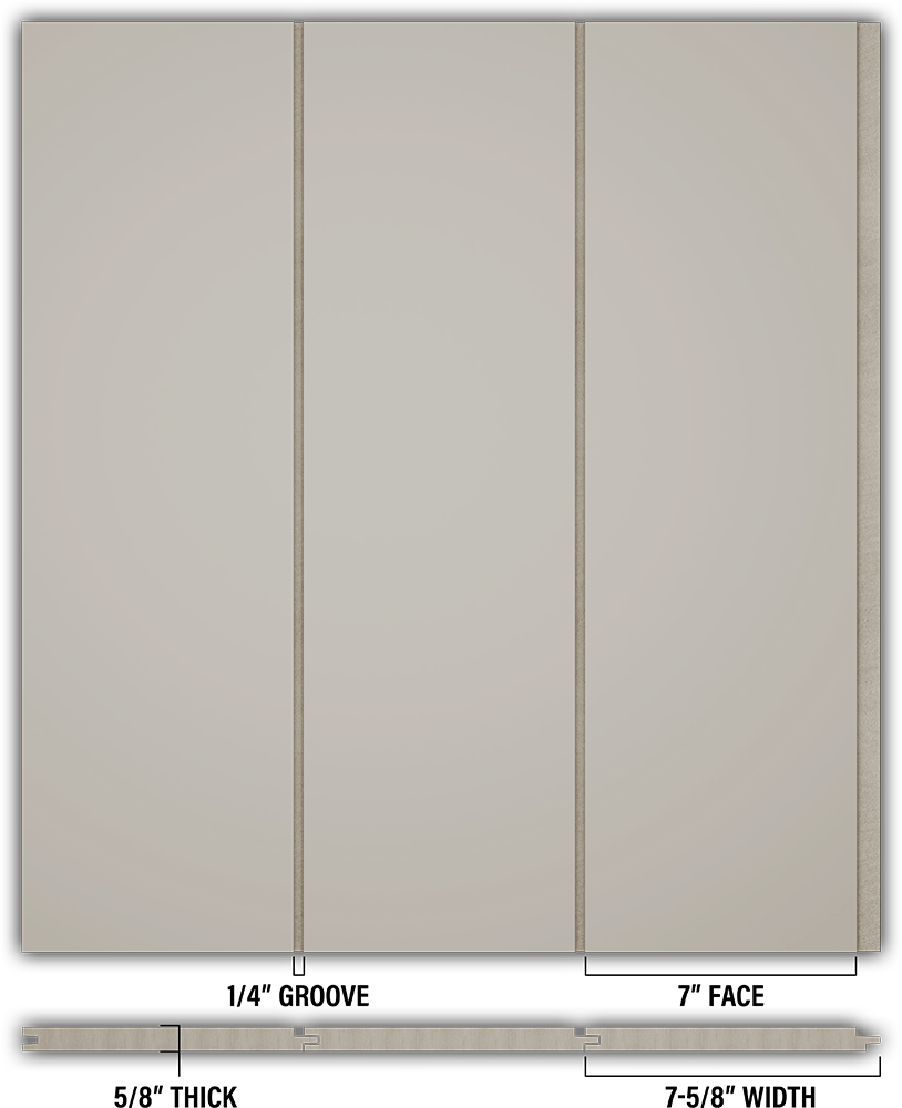 7″ Smooth T&G Modern Shiplap Strips - Individual