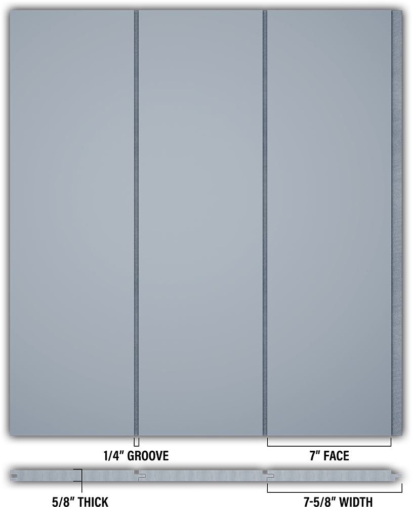 7″ Smooth T&G Modern Shiplap Strips - Individual