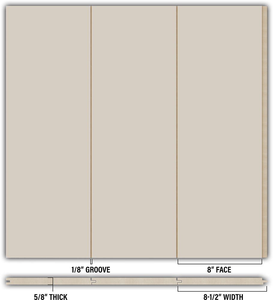 8″ Smooth T&G Modern Shiplap Strips - Individual