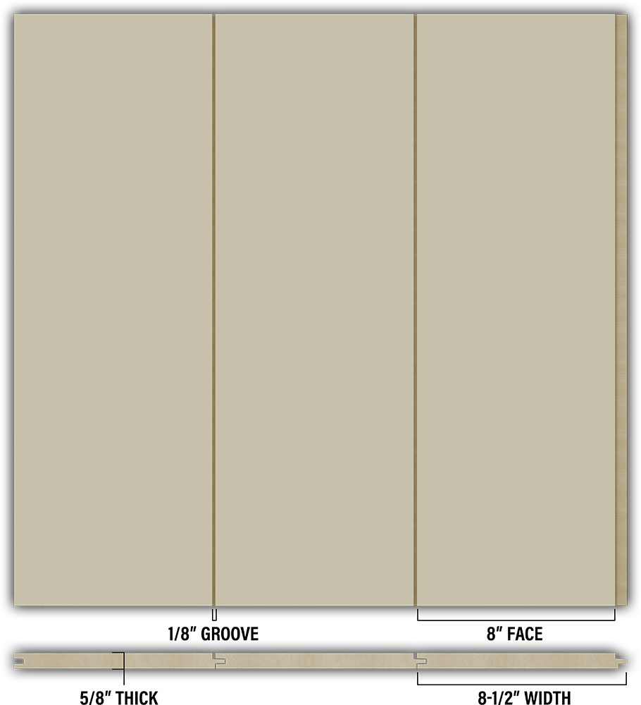 8″ Smooth T&G Modern Shiplap Strips - Individual