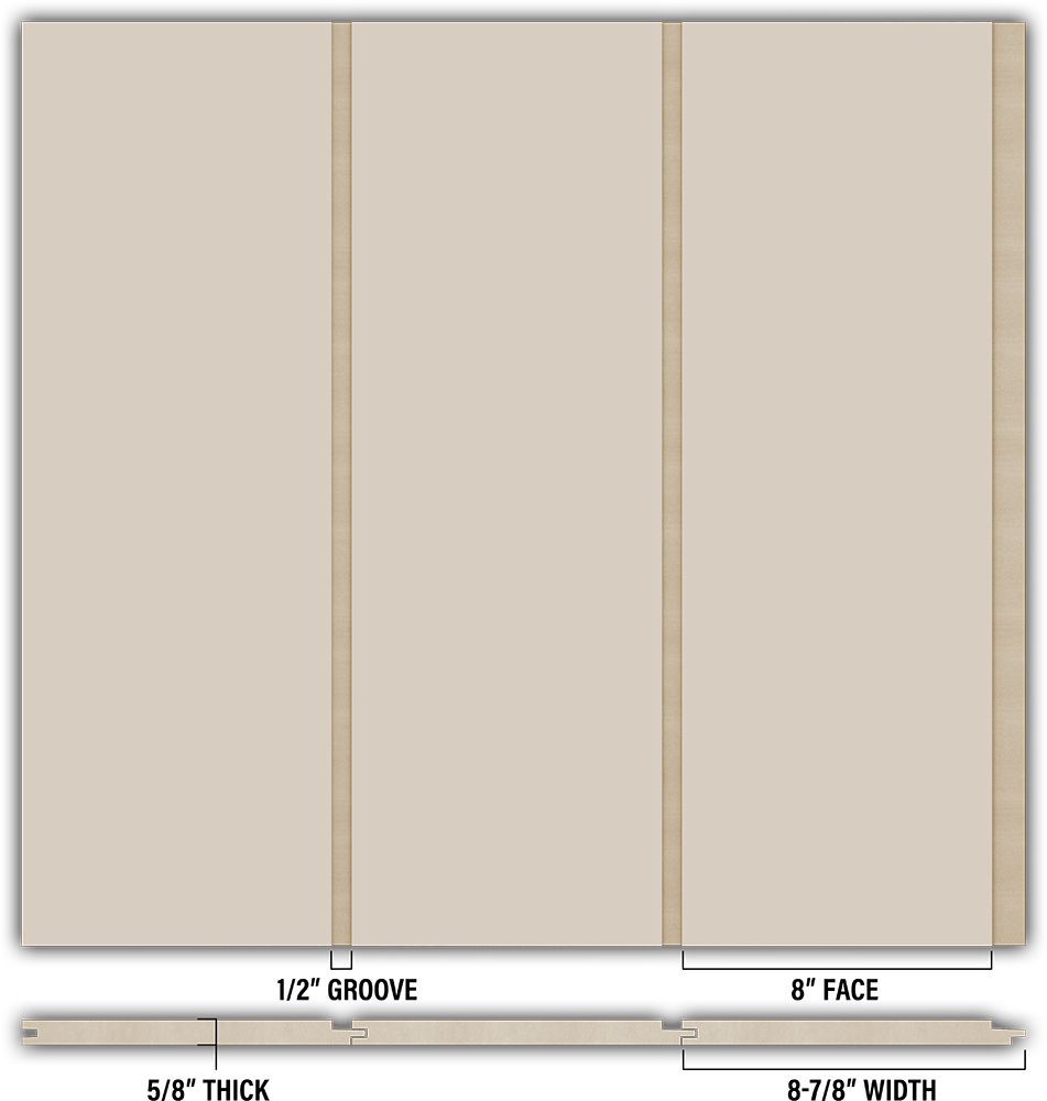 8″ Smooth T&G Modern Shiplap Strips - Individual