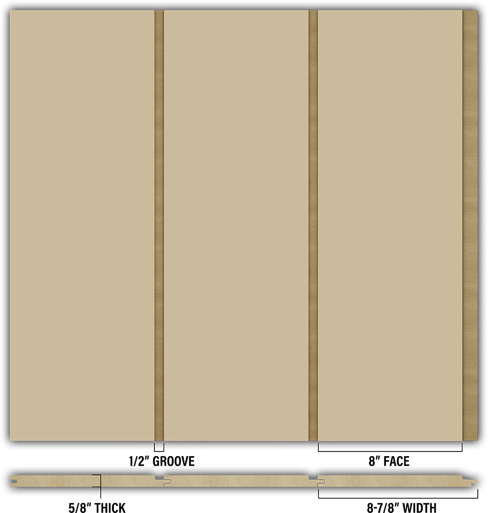 8″ Smooth T&G Modern Shiplap Strips - Individual